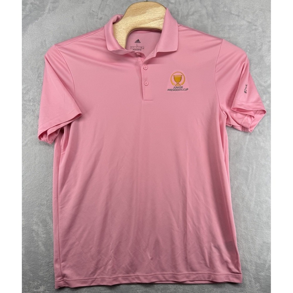 Adidas PrimeGreen Presidents Cup Polo Shirt Golf Shirt Pink Men's Size L